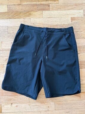 Lands' End Black Elastic Waist Pull-On Shorts